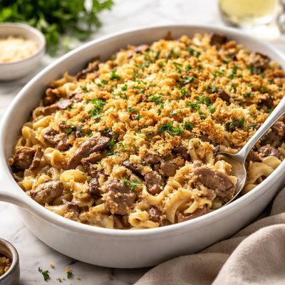 Image of Comforting Beef Stroganoff Casserole