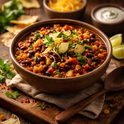Image of Complete Veggie Crock Pot Chili