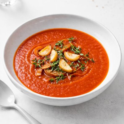 Image of Condensed Tomato Soup with Roasted Garlic and Herbs