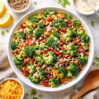 Image of Cooked Broccoli Salad Healthier Alternative to Potato Salad