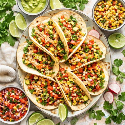 Image of Cooked Turkey or Chicken Leftover Tacos