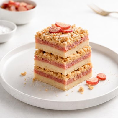 Image of Cookie Crusted Rhubarb Bars