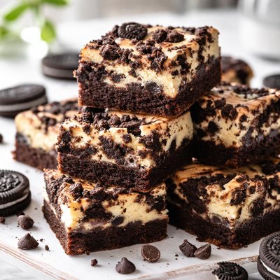 Image of Cookies and Cream Cheesecake Swirl Brownies
