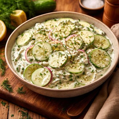 Image of Cool and Creamy Cucumber Salad