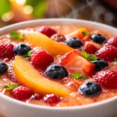 Image of Cool Peach Multi Berry Soup