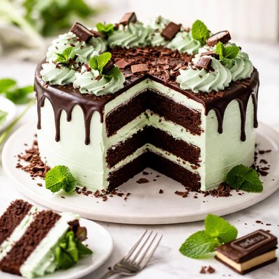 Image of Cooling Creme De Menthe Cake