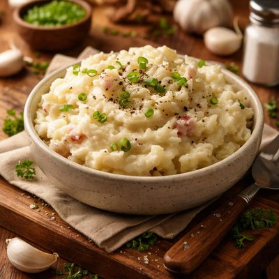 Image of Copycat Chevys Garlic Mashed Potatoes Fat Free Version