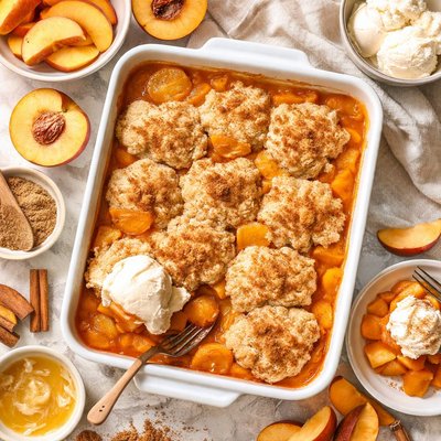 Image of Copycat Hardees Peach Cobbler