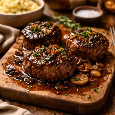 Image of Copycat Olive Garden Beef Filets in Balsamic Sauce