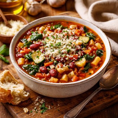 Image of Copycat Olive Garden Minestrone Soup by Todd Wilbur