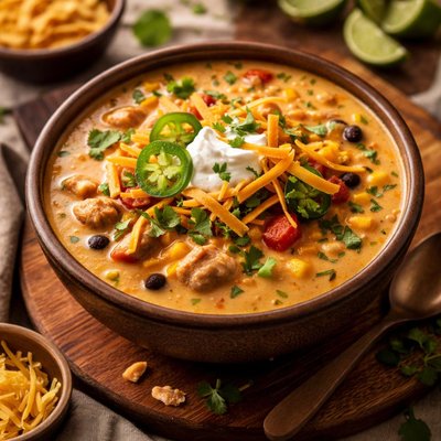 Image of Copycat Souper Salad Chicken Enchilada Soup