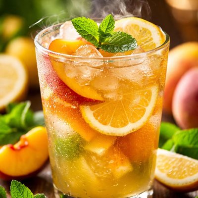 Image of Copycat Starbucks Shaken Iced Peach Green Tea Lemonade
