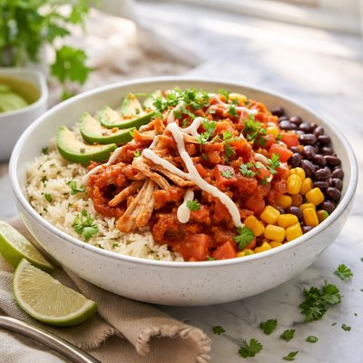 Image of Copycat Taco Bell Chicken Enchilada Bowl
