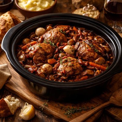 Image of Coq Au Vin Crock Pot