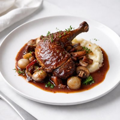 Image of Coq Au Vin De Bourgogne Burgundy Braised Chicken