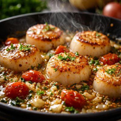Image of Coquilles St Jacques a La Provencale Scallops with Garlic