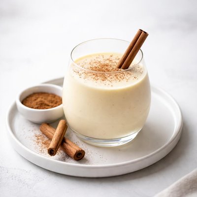 Image of Coquito Traditional Recipe Made with Egg Yolks