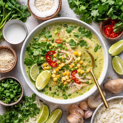 Image of Coriander Cilantro and Coconut Soup