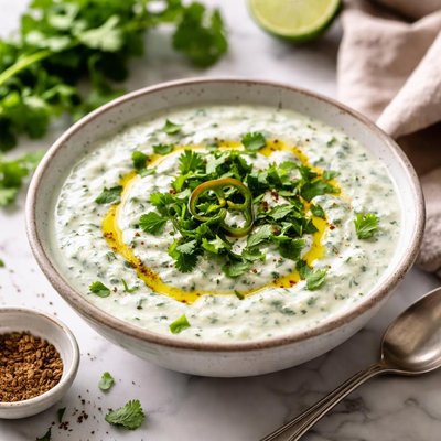 Image of Coriander Cilantro Yoghurt Very Easy Side Dish