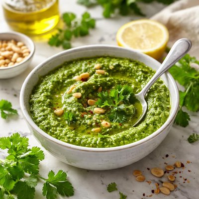 Image of Coriander Parsley Pesto