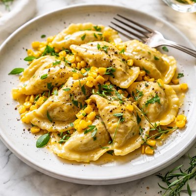 Image of Corn Agnolotti with Tarragon Butter
