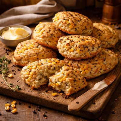 Image of Corn and Black Pepper Scones