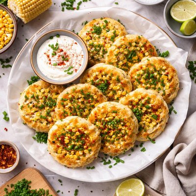 Image of Corn and Chive Bubble Pikelets
