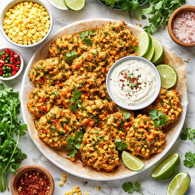 Image of Corn and Coriander Fritters