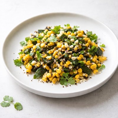 Image of Corn and Fire Roasted Poblano Salad with Cilantro