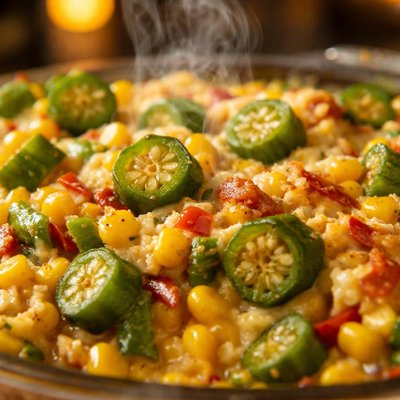 Image of Corn and Okra Casserole