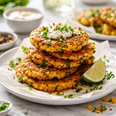 Image of Corn and Polenta Fritters