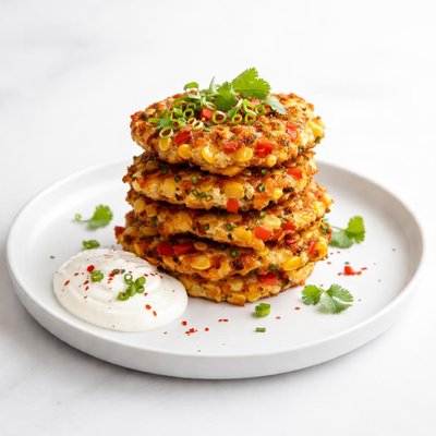 Image of Corn and Red Pepper Fritters