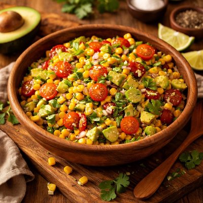 Image of Corn Avocado and Tomato Salad