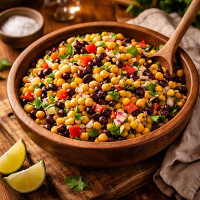 Image of Corn Bean and Chickpea Salad