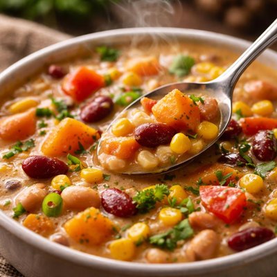 Image of Corn Bean and Yam Chowder