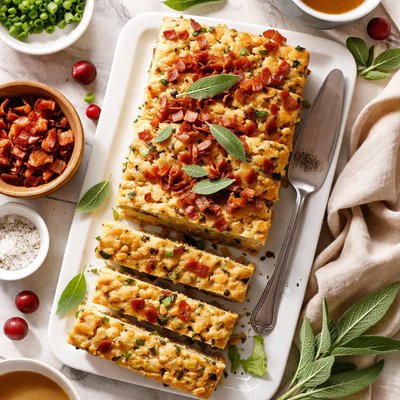 Image of Corn Bread Dressing Terrine with Bacon and Sage