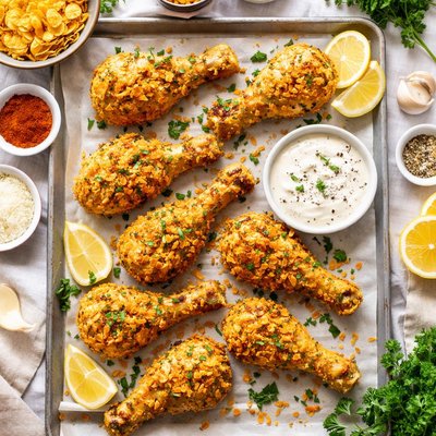 Image of Corn Flake Drumsticks Bake