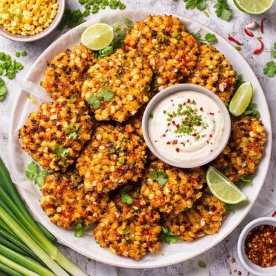 Image of Corn Fritters with Scallions