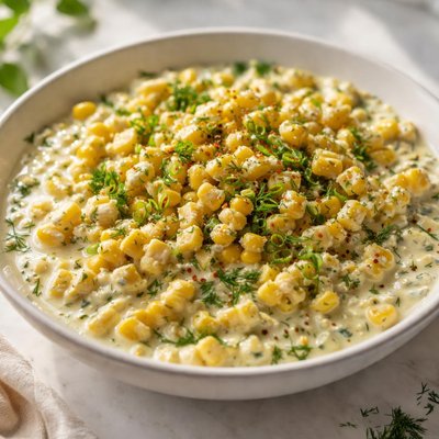 Image of Corn in Creamy Dill Sauce