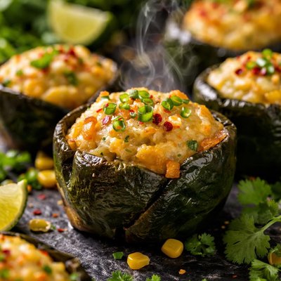 Image of Corn Muffins in Poblano Cups