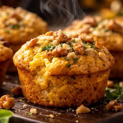 Image of Corn Muffins with Cheese and Nuts