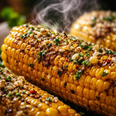 Image of Corn on the Cob with Garlic Ancho Butter