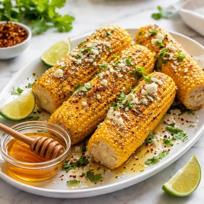 Image of Corn on the Cob with Honey