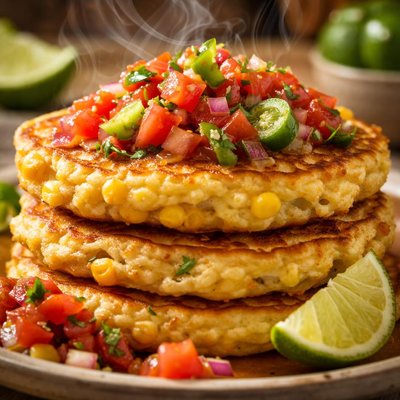 Image of Corn Pancakes with Salsa