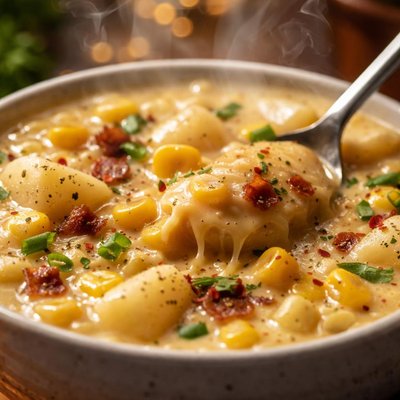 Image of Corn Potato and Cheese Soup