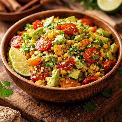 Image of Corn Tomato and Avocado Salad