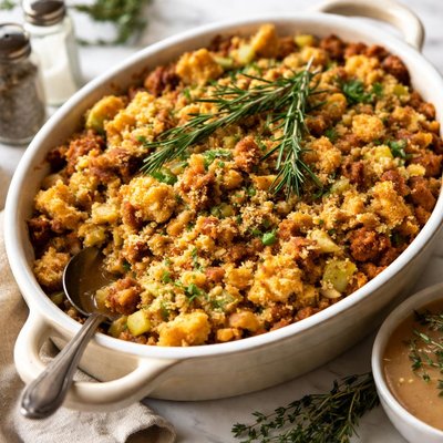 Image of Cornbread Dressing Recipe from Ebony Magazine