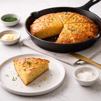 Image of Cornbread in a Skillet