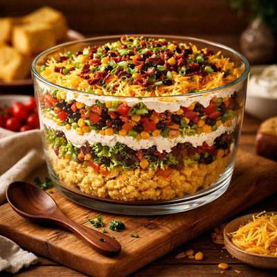 Image of Cornbread Layered Salad