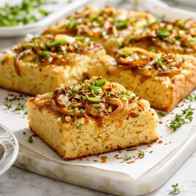 Image of Cornbread Onion Shortcake